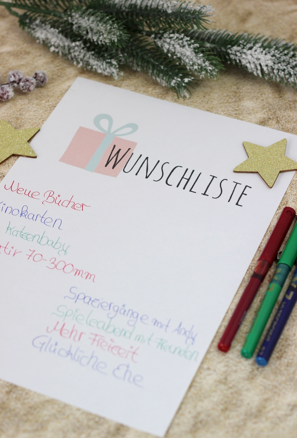 Wunschliste für Weihnachten - The inspiring life