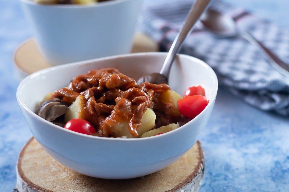 Gyros mit Kartoffeln und Champignons - The inspiring life