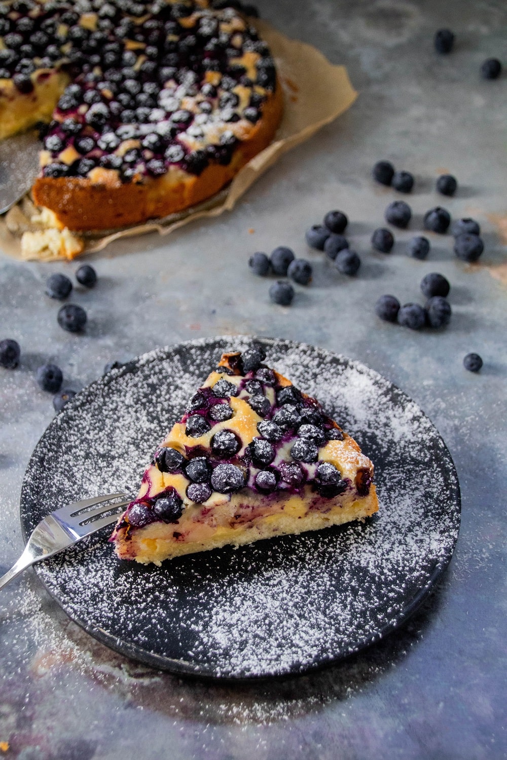 Blaubeerkuchen mit Vanillepudding - The inspiring life