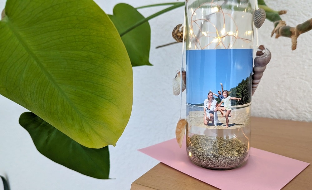 DIY Fotoflasche mit LED