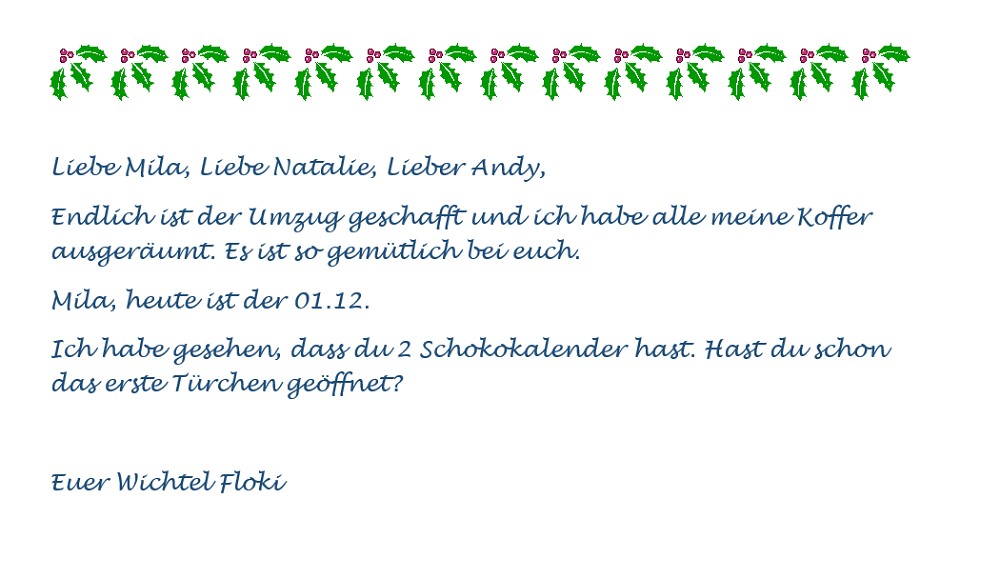 Wichtelbrief gestalten